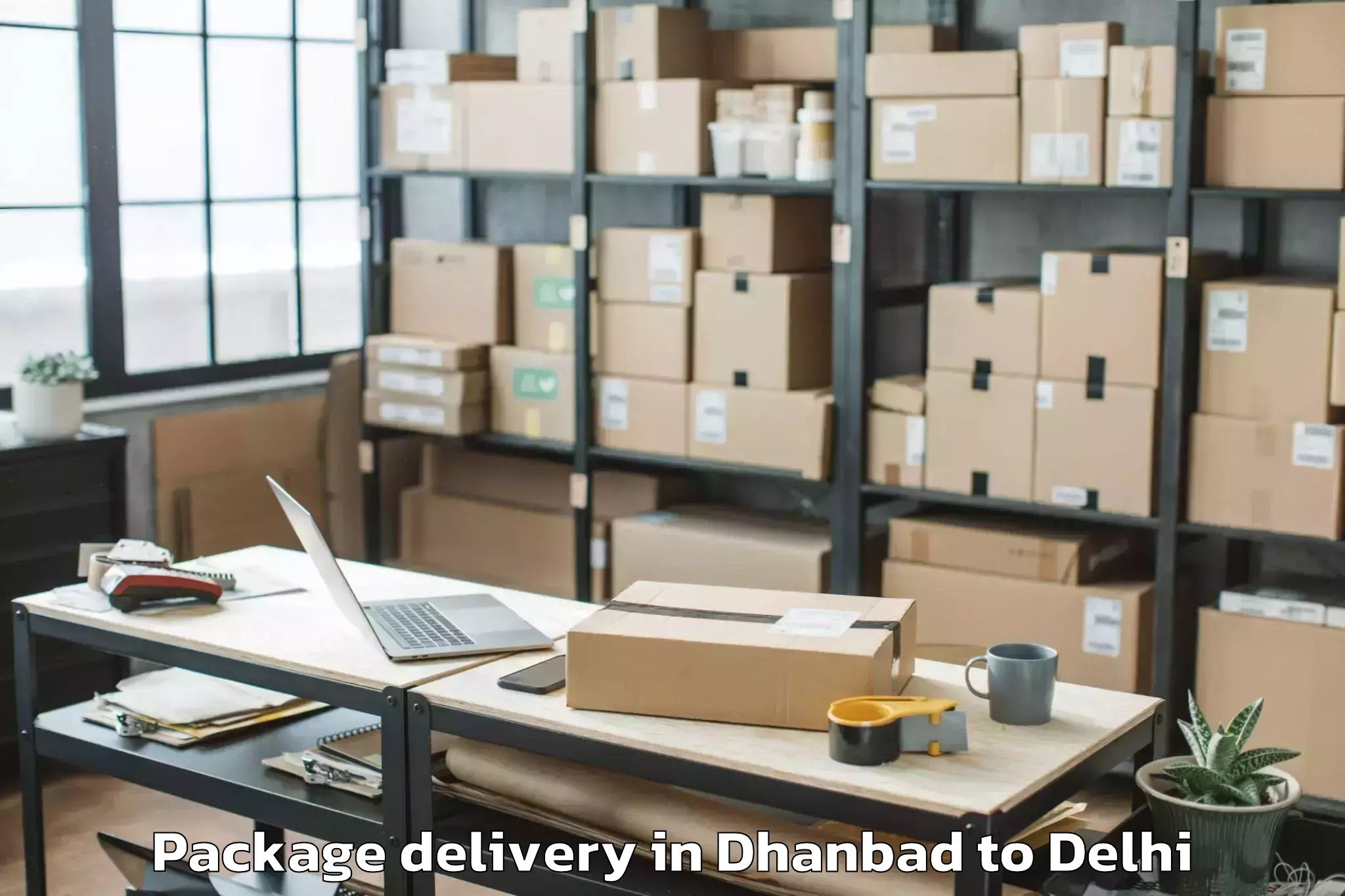 Quality Dhanbad to Naraina Package Delivery